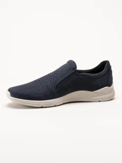 Ecco - Irving Slip On Perf - Mörkblå slip on sneakers