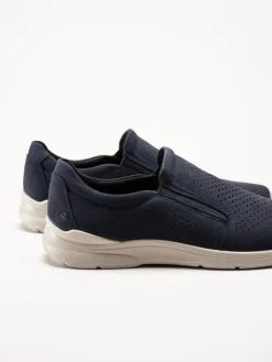 Ecco - Irving Slip On Perf - Mörkblå slip on sneakers