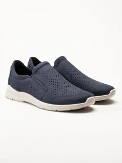 Ecco - Irving Slip On Perf - Mörkblå slip on sneakers
