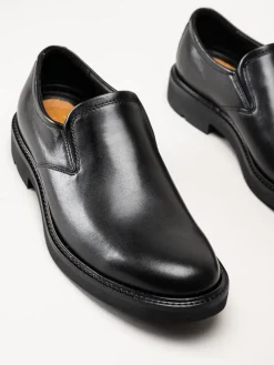 Ecco - London M Slip on - Svarta slip on skor i skinn