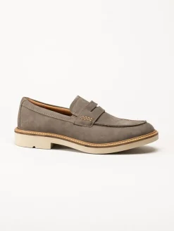 Ecco - Metropole London - Ljusgrå loafers i nubuck