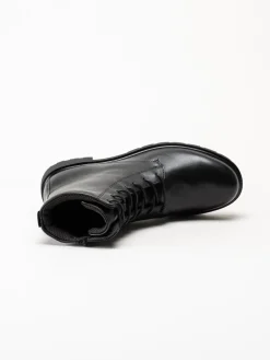 Ecco - Metro Vienna Lace Boot - Svarta kängor i skinn