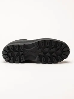 Ecco - Rugged Track WP - Svarta waterproof promenadskor i oljat skinn