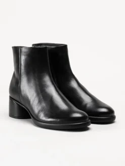 Ecco - Sculpted 35 Clean - Svarta stövletter i skinn