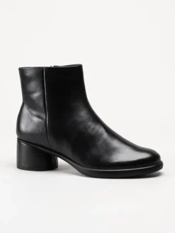Ecco - Sculpted 35 Clean - Svarta stövletter i skinn