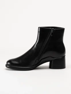Ecco - Sculpted 35 Clean - Svarta stövletter i skinn