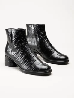 Ecco - Sculpted Lx 35 Mid Cut - Svarta boots i skinn