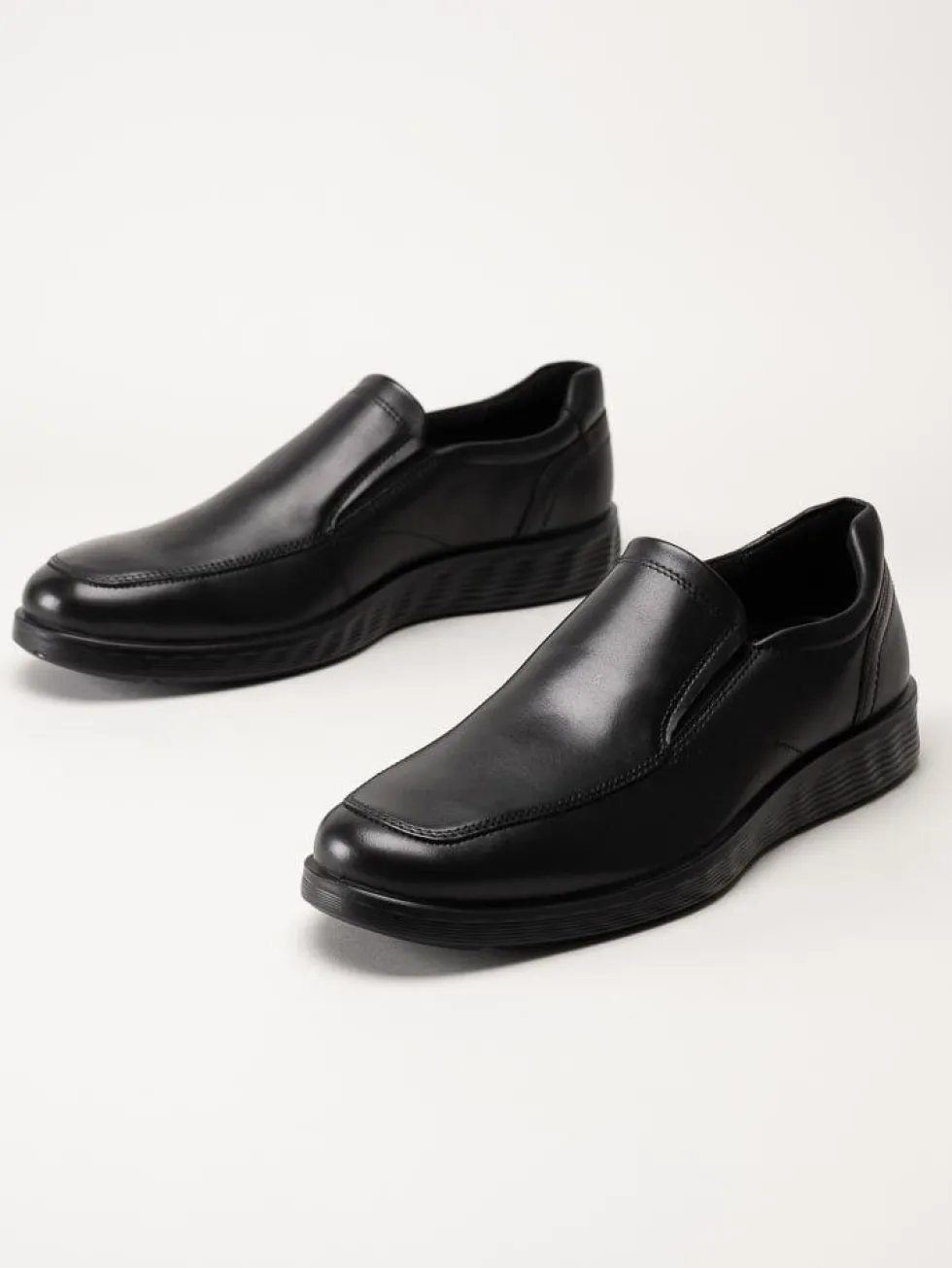 Ecco - S.Lite Hybrid - Svarta slip on skor i skinn