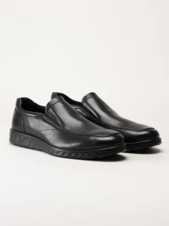 Ecco - S.Lite Hybrid - Svarta slip on skor i skinn