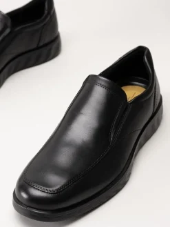 Ecco - S.Lite Hybrid - Svarta slip on skor i skinn