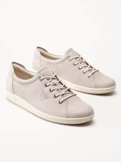 Ecco - Soft 2.0 Tie - Grå snörskor i nubuck