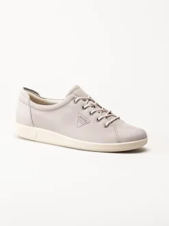 Ecco - Soft 2.0 Tie - Grå snörskor i nubuck
