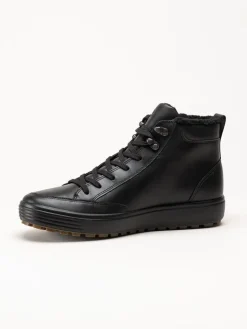 Ecco - Soft 7 Tred - Svarta varmfodrade kängor i skinn