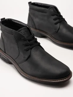 Ecco - Turn Ankle Boot GTX - Svarta kängor i oljat skinn
