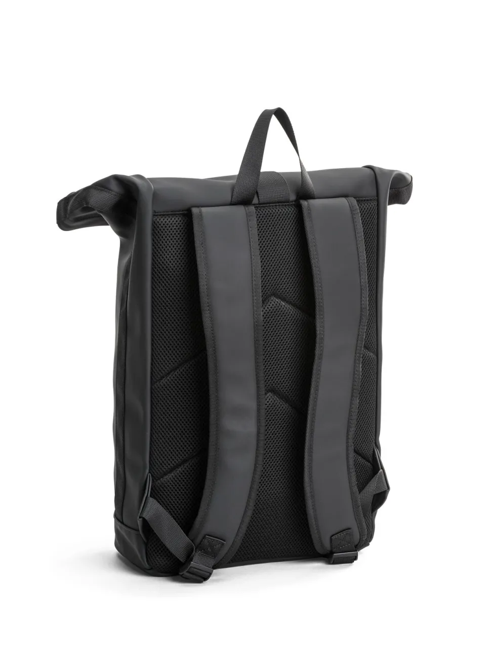 Escape - Rolltop Dull Rubber - Svart ryggsäck i vattenavstötande PU