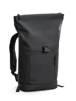 Escape - Rolltop Dull Rubber - Svart ryggsäck i vattenavstötande PU