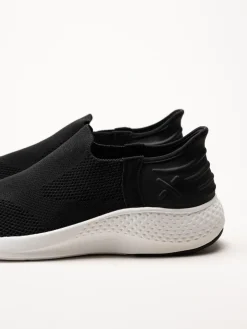 Exani - Ease M - Svarta slip on skor i textil