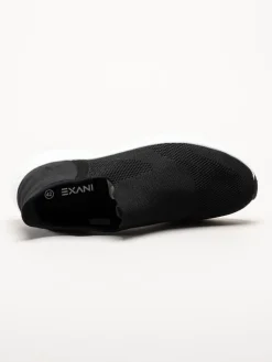Exani - Ease M - Svarta slip on skor i textil