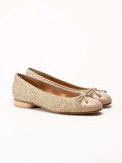 Gabor - Beige ballerinaskor i skinn
