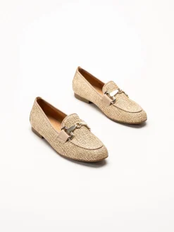 Gabor - Beige loafers i skinn