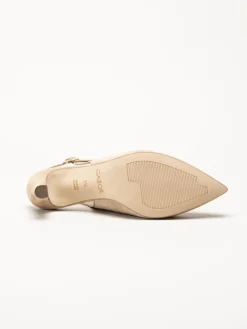 Gabor - Beige slingback pumps i mocka