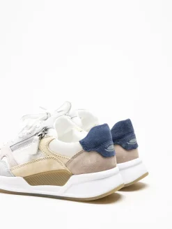 Gabor - Beige sneakers i skinn och mocka
