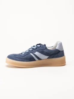 Gabor - Blå sneakers i mocka