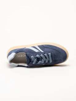 Gabor - Blå sneakers i mocka