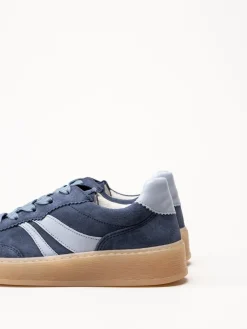 Gabor - Blå sneakers i mocka