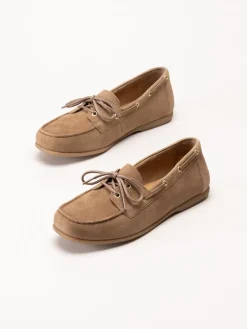 Gabor - Ljusbruna loafers i mocka