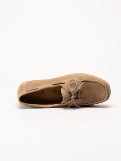 Gabor - Ljusbruna loafers i mocka