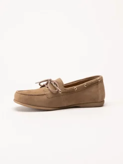 Gabor - Ljusbruna loafers i mocka