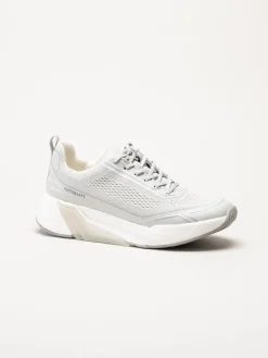 Gabor - Ljusgrå sneakers i mesh