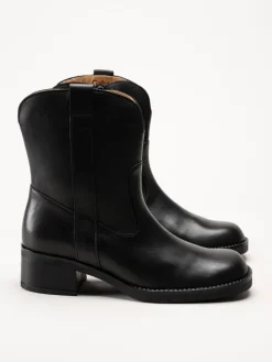 Gabor - Svarta bikerboots i skinn