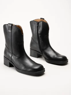 Gabor - Svarta bikerboots i skinn
