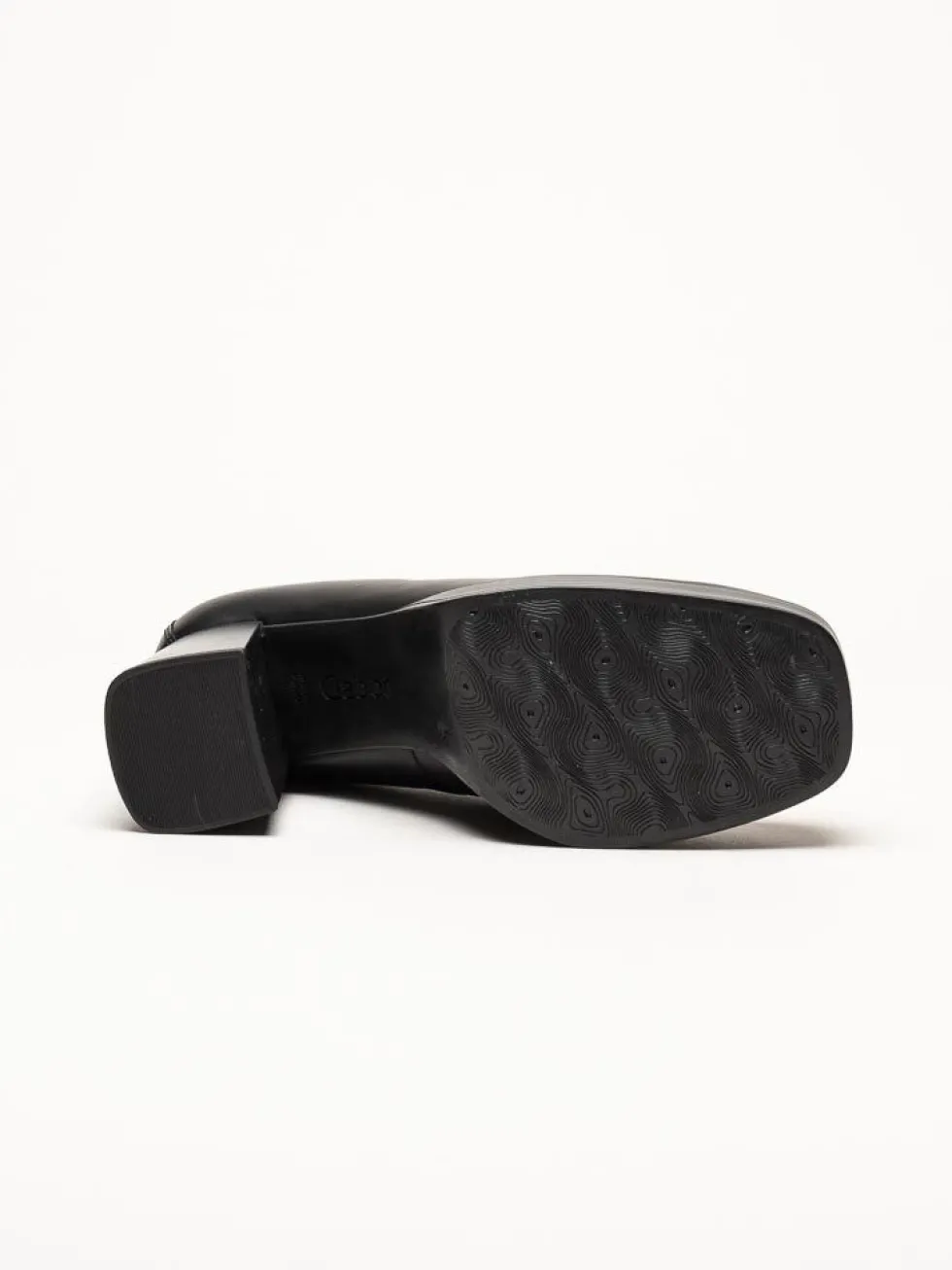Gabor - Svarta högklackade loafers i skinn