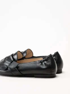 Gabor - Svarta loafers i skinn