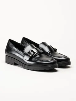 Gabor - Svarta loafers i skinn