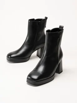 Gabor - Svarta platåboots i skinn