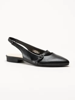 Gabor - Svarta slingback pumps i skinn