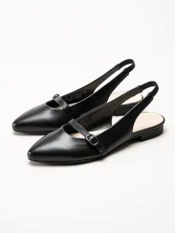 Gabor - Svarta slingback pumps i skinn
