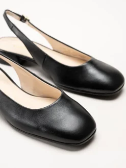 Gabor - Svarta slingbacks i skinn