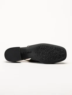 Gabor - Svarta slingbacks i skinn