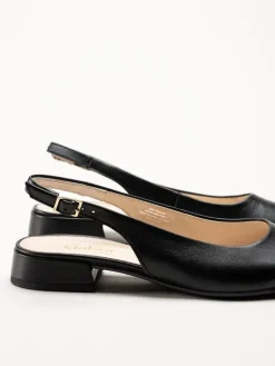 Gabor - Svarta slingbacks i skinn