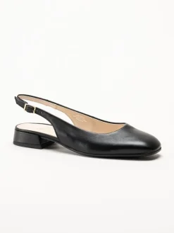 Gabor - Svarta slingbacks i skinn