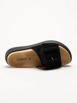 Gabor - Svarta slip in tofflor i mocka