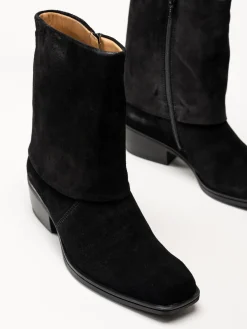 Gabor - Svarta westernboots i mocka