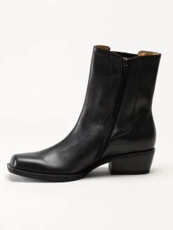 Gabor - Svarta western boots i skinn