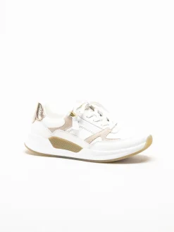 Gabor - Vita sneakers i skinn och mocka