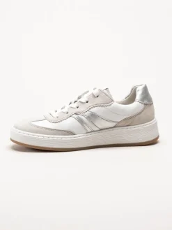 Gabor - Vita sneakers i skinn och mocka